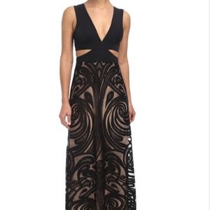 BCBGMAXAZRIA Marilyne Black/Nude Gown